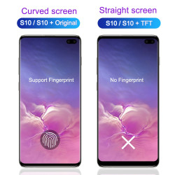 Screen Replacement Compatible with Samsung Galaxy S10 with Frame (Black) (TFT)