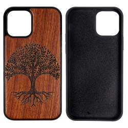 NuFix Tree of Life Wood Case Protective Wooden Case Anti-Slip With TPU...
