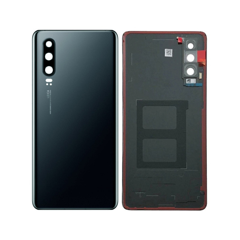 Huawei P30 Compatible Back Glass Replacement with Camera lens (Black)
