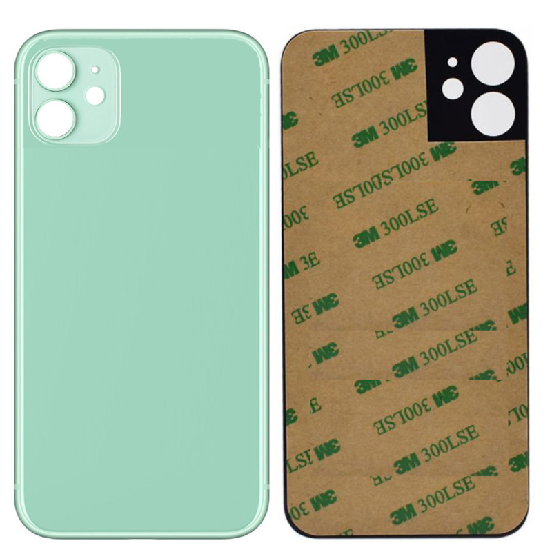 IPhone 11 Compatible Back Glass Replacement (Big Camera Hole) (Green)