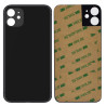 IPhone 11 Compatible Back Glass Replacement (Big Camera Hole) (Black)