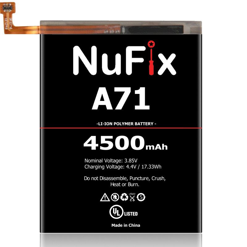 Nufix Battery Replacement for Samsung A71 4500mAh EB-BA715ABY Nufix Battery Replacement for Samsung A71 4500mAh EB-BA715ABY