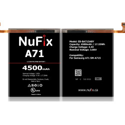 Nufix Battery Replacement for Samsung A71 4500mAh EB-BA715ABY