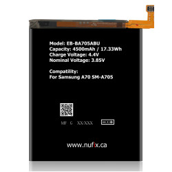 Nufix Battery Replacement for Samsung A70 4500mAh EB-BA705ABE