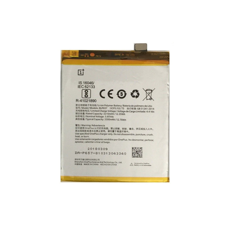 Compatible Battery Replacement for OnePlus 6 3300mah BLP657