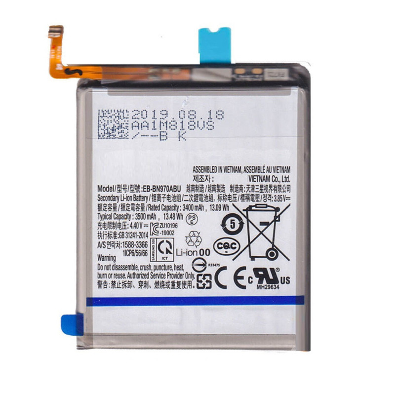 Compatible Battery Replacement for Samsung Galaxy Note 10 EB-BN970ABU EB-BN970ABE 3500mAh Compatible Battery Replacement for Samsung Galaxy Note 10 EB-BN970ABU EB-BN970ABE 3500mAh