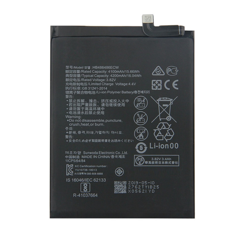Compatible Battery Replacement for Huawei P30 Pro HB486486ECW 4100mAh