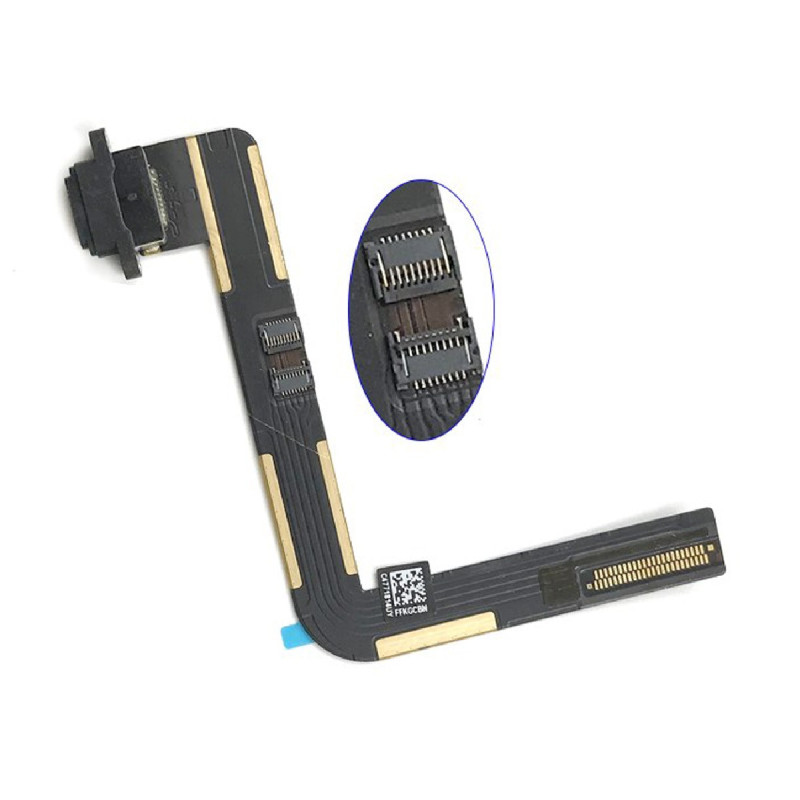Charging Port Flex Cable Compatible with Apple iPad 5 (Black)