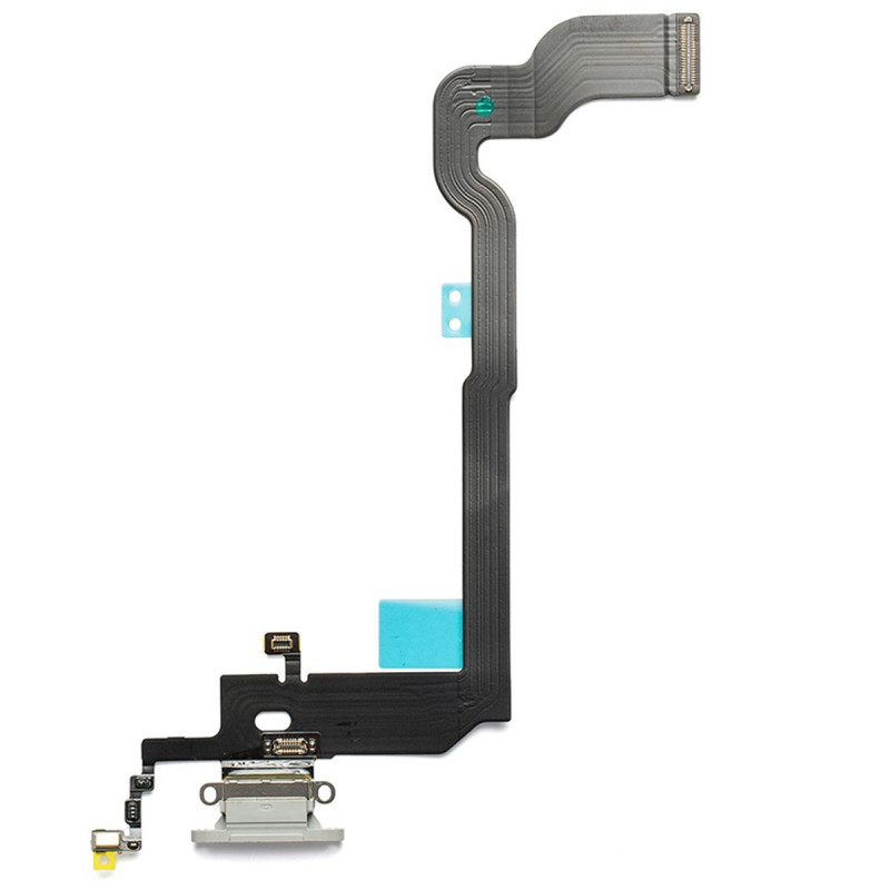Charging Port Flex Cable Compatible with Apple iPhone X (Silver)
